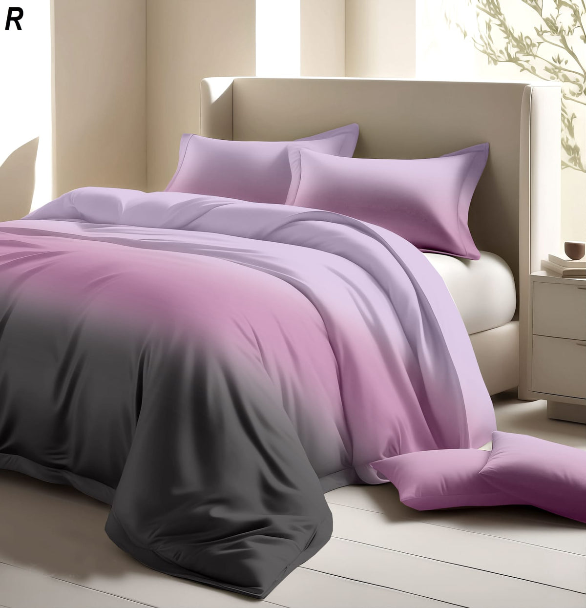 Luxurious Digital Ombre Pure Cotton King Size Bedsheet with 2 Pillow Covers