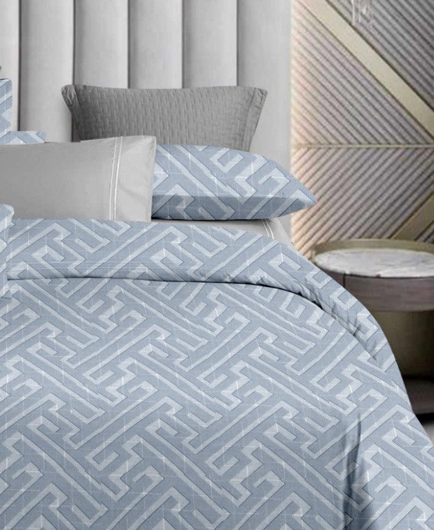 Fabicra Premium Luxury 100% Cotton 300TC Double Bed Sheet With 2 Pillow Covers