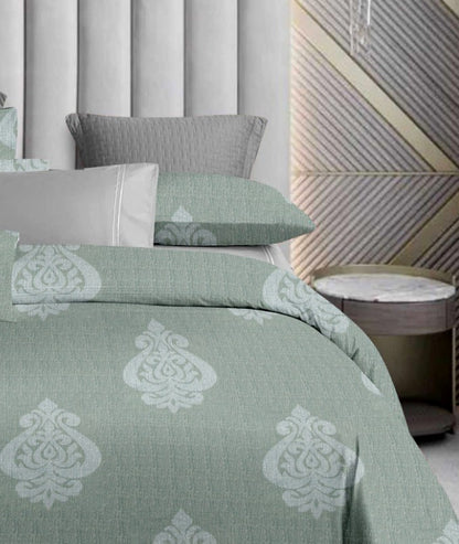 Fabicra Premium Luxury 100% Cotton 300TC Double Bed Sheet With 2 Pillow Covers