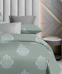 Fabicra Premium Luxury 100% Cotton 300TC Double Bed Sheet With 2 Pillow Covers