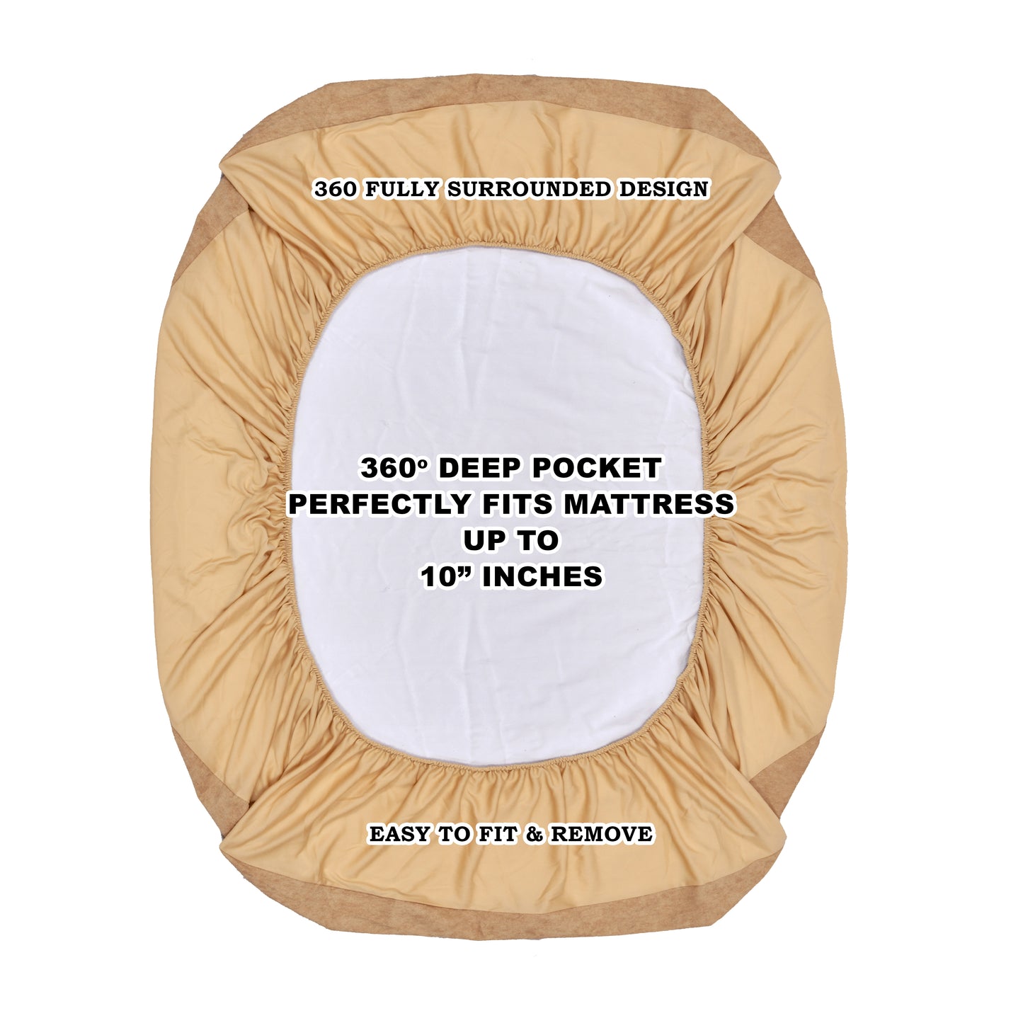 Premium Quality Terry Cotton Waterproof and Elastic Fitted Water Resistant Ultra Soft Double Mattress Cover