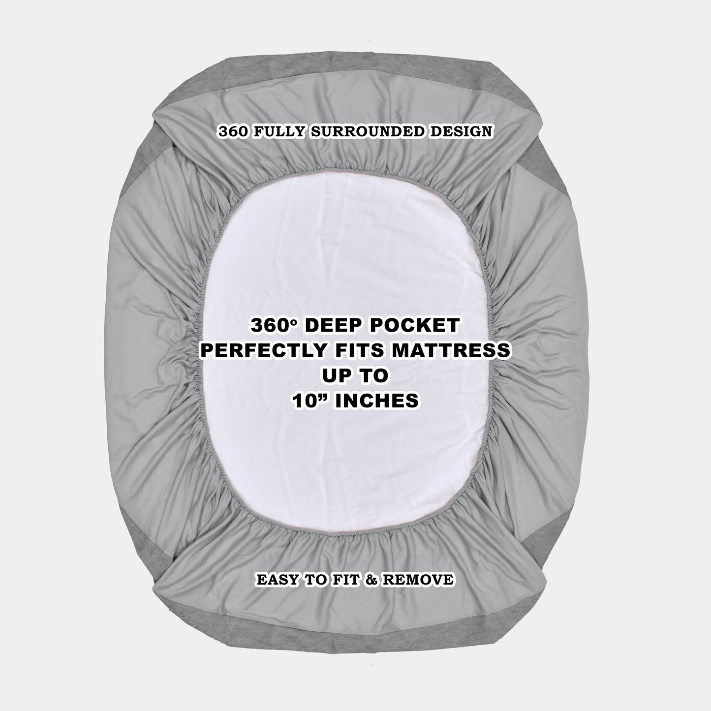 Premium Quality Terry Cotton Waterproof and Elastic Fitted Water Resistant Ultra Soft Double Mattress Cover