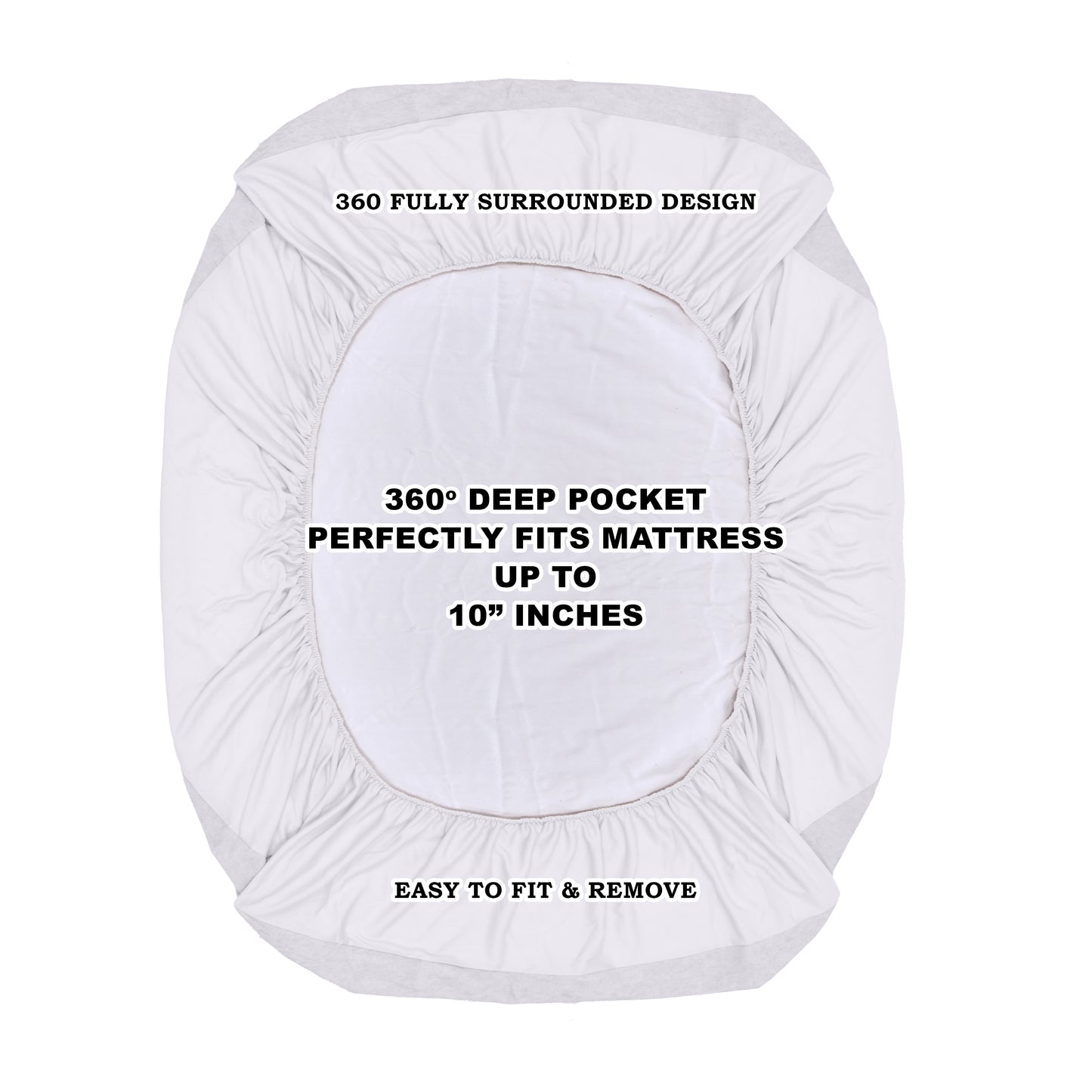 Premium Quality Terry Cotton Waterproof and Elastic Fitted Water Resistant Ultra Soft Double Mattress Cover