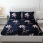 Fabicra Designer Warm Elastic Fitted King Bedsheet with 2 Pillow Covers