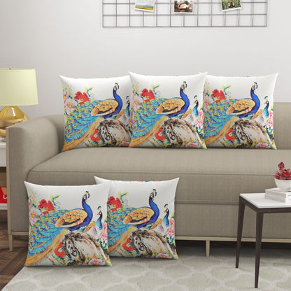 Abstract Multicolor Cushion Covers - Set Of 5