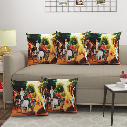 Abstract Multicolor Cushion Covers - Set Of 5