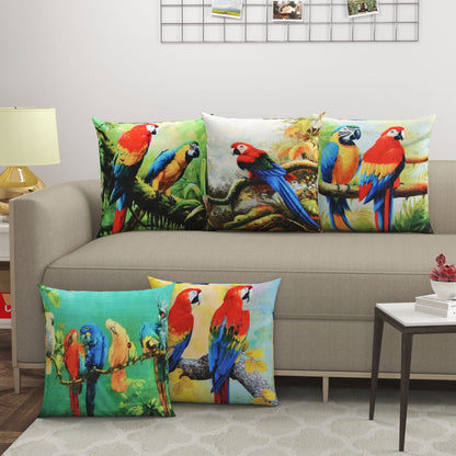 Abstract Multicolor Cushion Covers - Set Of 5