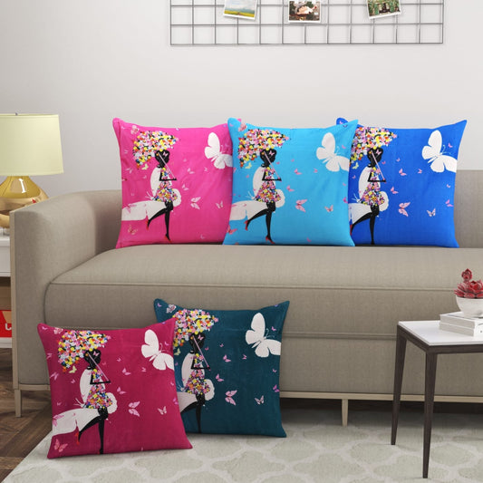 Abstract Multicolor Cushion Covers - Set Of 5