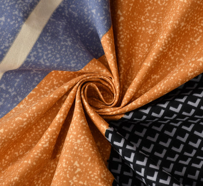 Fabicra Bliss Wave Cotton Elastic Fitted King Size Bedsheet with 2 Pillow Covers