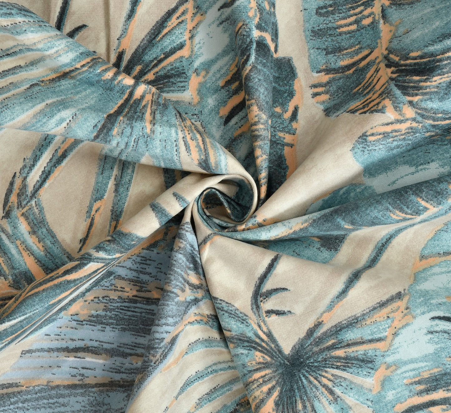 Fabicra Bliss Peacock Cotton Elastic Fitted King Size Bedsheet with 2 Pillow Covers