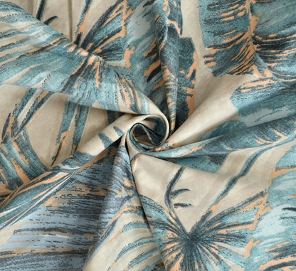 Fabicra Bliss Peacock Cotton Elastic Fitted King Size Bedsheet with 2 Pillow Covers