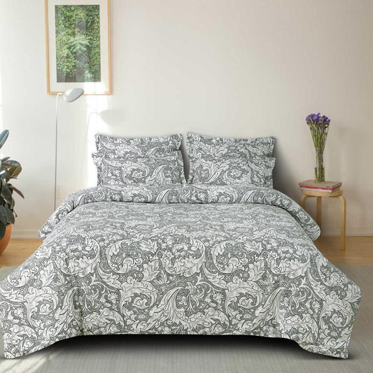 Fabicra Royal Cotton Elastic Fitted King Size Double Bed Bedsheet with 2 Pillow Covers (New)