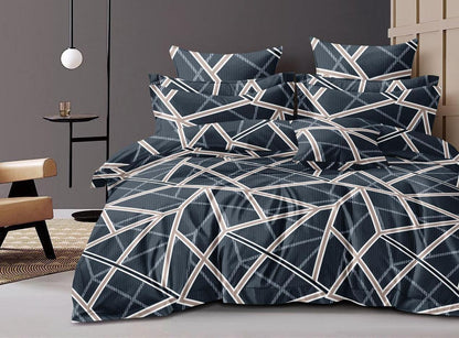Fabicra Royal Cotton Elastic Fitted King Size Double Bed Bedsheet with 2 Pillow Covers (OFFER)