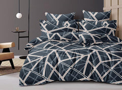 Fabicra Royal Cotton Elastic Fitted King Size Double Bed Bedsheet with 2 Pillow Covers (New)