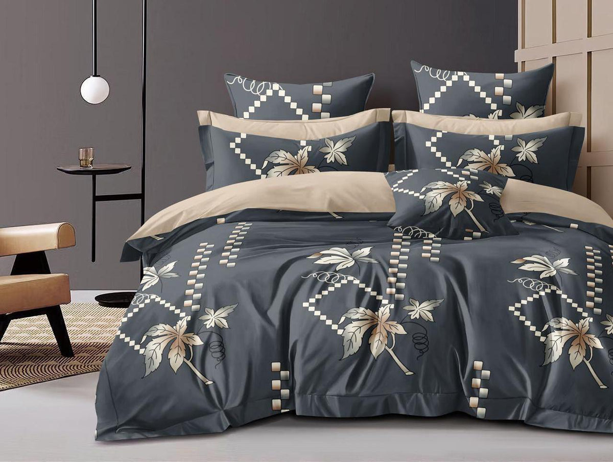 Fabicra Royal Cotton Elastic Fitted King Size Double Bed Bedsheet with 2 Pillow Covers (New)