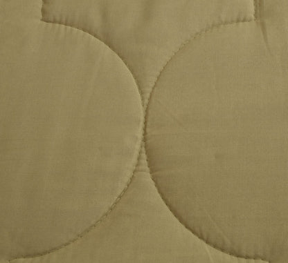 Beige Solid Summer Touch Double Bed AC Comforter/Blanket Reversible by Fabicra