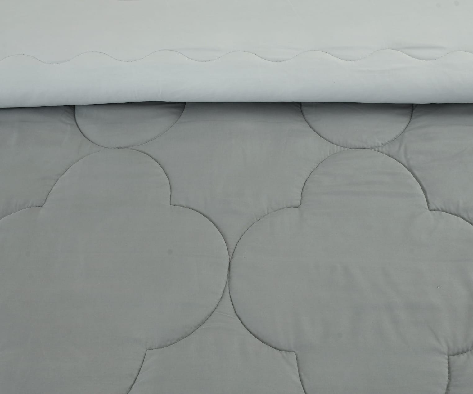 Grey Solid Summer Touch Double Bed AC Comforter/Blanket Reversible by Fabicra