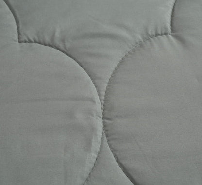 Grey Solid Summer Touch Double Bed AC Comforter/Blanket Reversible by Fabicra