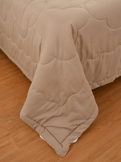 Pink Solid Summer Touch Double Bed AC Comforter/Blanket Reversible by Fabicra