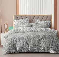 Fabicra Summer Cotton Elastic Fitted King Size Double Bed Bedsheet with 2 Pillow Covers (BOGO)