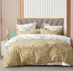 Fabicra Summer Cotton Elastic Fitted King Size Double Bed Bedsheet with 2 Pillow Covers (New)