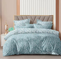 Fabicra Summer Cotton Elastic Fitted King Size Double Bed Bedsheet with 2 Pillow Covers (BOGO)