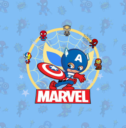 100% Cotton Kids Marvel Double Bed Bedsheet with Pillow Covers - 250 Thread Counts