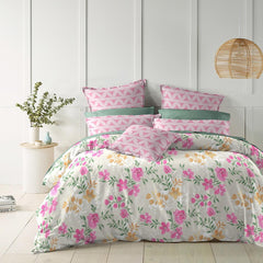 Fabicra Summer Cotton Elastic Fitted King Size Double Bed Bedsheet with 2 Pillow Covers (New)