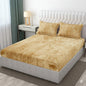 Fabicra Designer Warm Elastic Fitted King Bedsheet with 2 Pillow Covers (New)