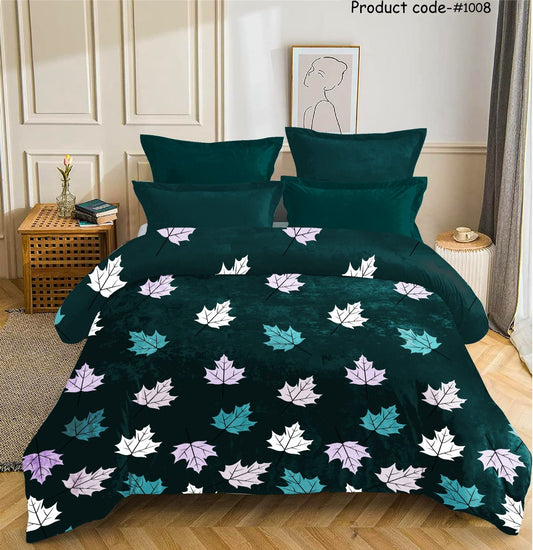 Fabicra Designer Warm Elastic Fitted King Bedsheet with 2 Pillow Covers(NEW)