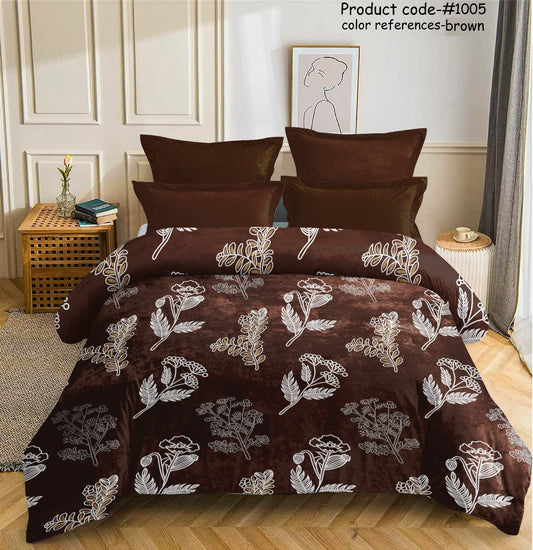 Fabicra Designer Warm Elastic Fitted King Bedsheet with 2 Pillow Covers(NEW)