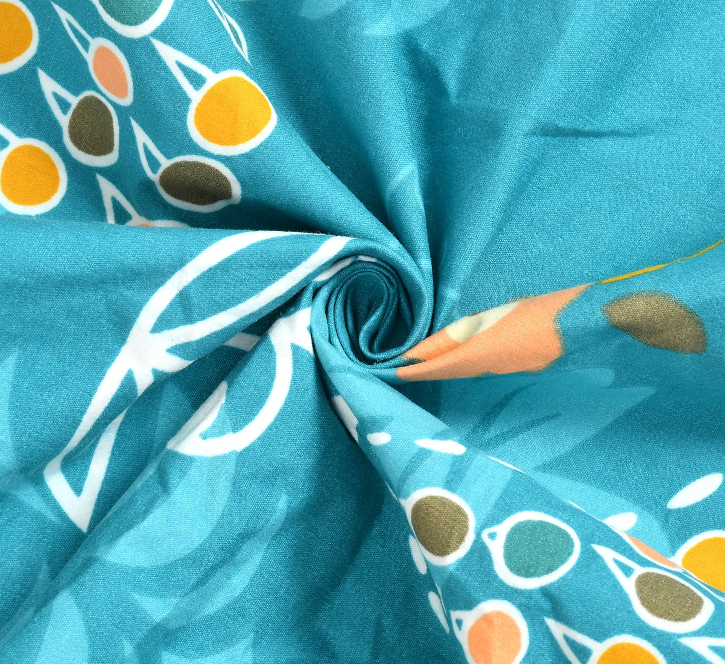 Green Floral 100% Waterproof Elastic Fitted King Size Double Bed Bedsheet With 2 Pillow Covers