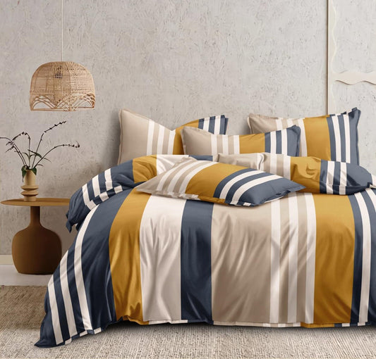 Fabicra Royal Cotton Elastic Fitted King Size Double Bed Bedsheet with 2 Pillow Covers (OFFER)