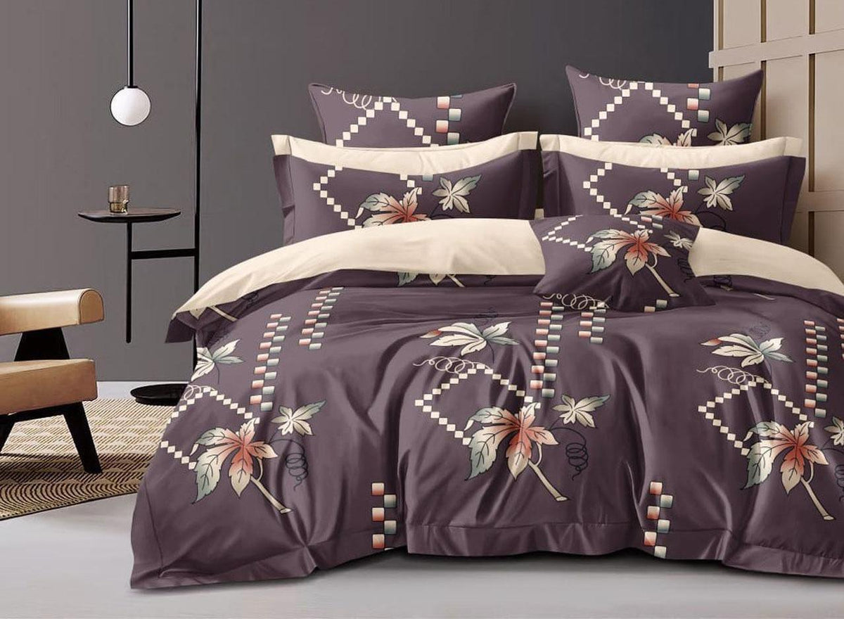 Fabicra Royal Cotton Elastic Fitted King Size Double Bed Bedsheet with 2 Pillow Covers (New)