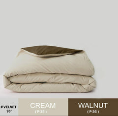 Beige Solid Summer Touch Double Bed AC Comforter/Blanket Reversible by Fabicra