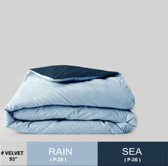 Aqua Blue Solid Summer Touch Double Bed AC Comforter/Blanket Reversible by Fabicra