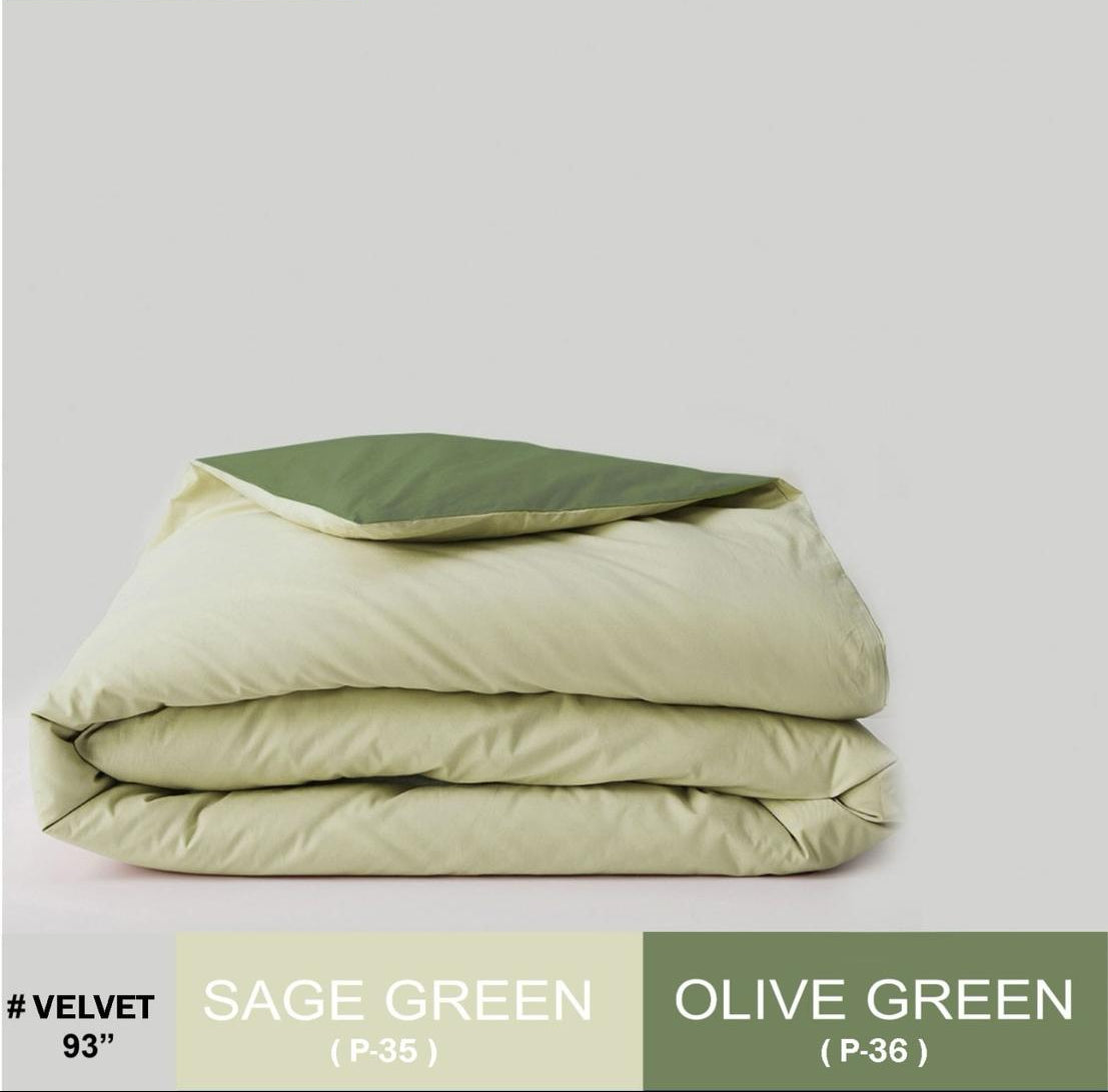 Green Solid Summer Touch Double Bed AC Comforter/Blanket Reversible by Fabicra