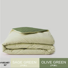 Green Solid Summer Touch Double Bed AC Comforter/Blanket Reversible by Fabicra
