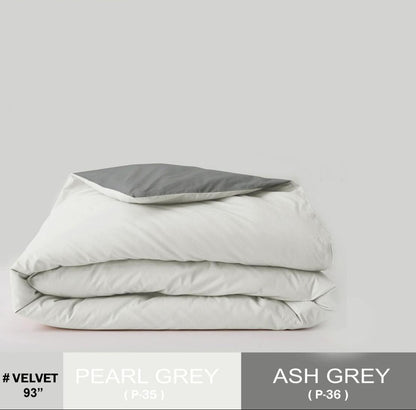 Grey Solid Summer Touch Double Bed AC Comforter/Blanket Reversible by Fabicra