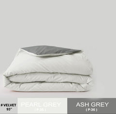 Grey Solid Summer Touch Double Bed AC Comforter/Blanket Reversible by Fabicra