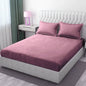 Fabicra Designer Warm Elastic Fitted King Bedsheet with 2 Pillow Covers (BOGO)